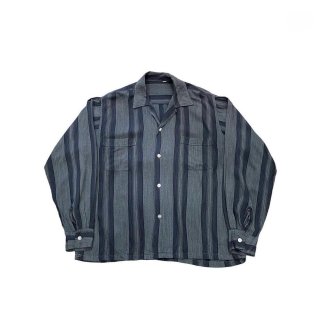 1960s!! Vintage rayon stripe shirt (Ź)