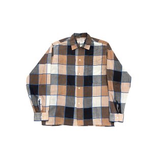 1950s!! Vintage "TOWNCRAFT" cotton check shirt (Ź)