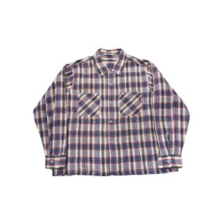 1950s!! "CAMPUS" Vintage cotton check shirt (Ź)