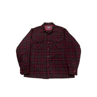 1950s!! Vintage "Pendleton" wool check shirt (Ź)