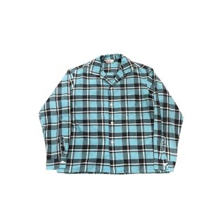 1950s!! "Town Craft" Vintage cotton check shirt (Ź)