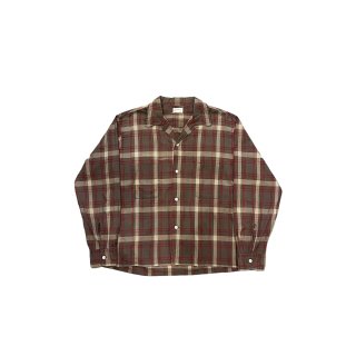 1960s!! "Town Craft" Vintage cotton check shirt(Ź)