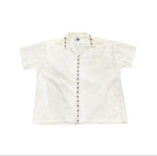 1950s!! "PILGRIM" Vintage cotton design S/S shirt (Ź)