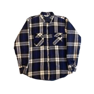 1980s!! "Five Brother" heavy flannel check shirt(Ź)