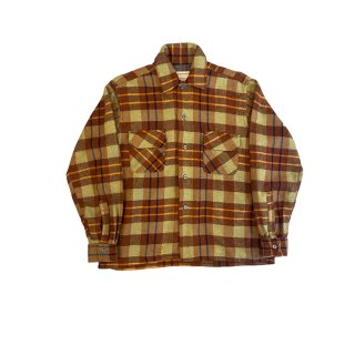 1960s!!"Aristocrat" Vintage wool check shirt(Ź)