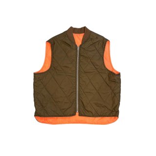 1970-80s!! nylon work vest "reversible" (Ź)