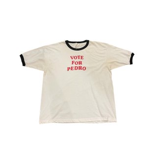 2000s!! "VOTE FOR PEDRO print linger T-shirt (Ź) 