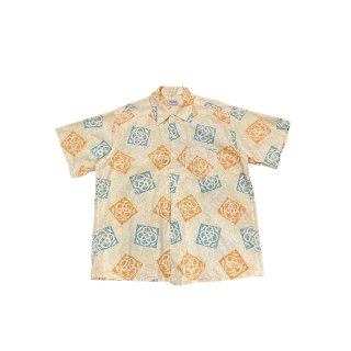 1950s!! "MARK TWAIN" Vintage cotton design S/S shirt (Ź)