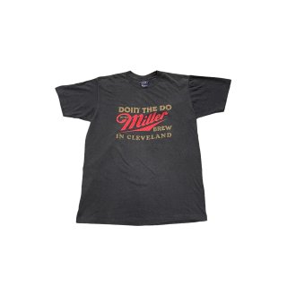 Made in USA!! 1980s "Miller Beer" design print T-shirt (Ź) 