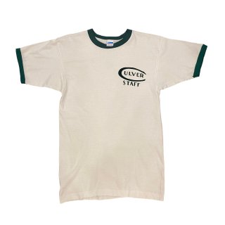 1970s!! "CULVER ACADEMY"champion print ringer T-shirts(Ź)