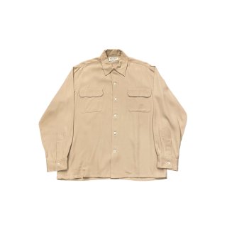 Deadstock!! 1950s "ROOSATKINS" Vintage blank rayon shirt (Ź) 