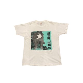 Made in USA!! 1990s "Minor Threat" band print T-shirt (Ź) 