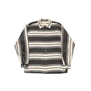 1950s!! "glentop" Vintage nylonacetate stripe pattern L/S shirt (Ź)