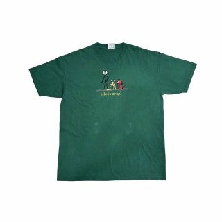 2000s!!  old design print T-shirt (Ź)