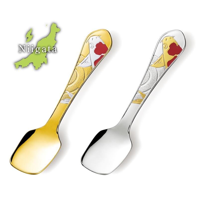 名入れ可能】純銅製アイスクリームスプーン(ゴールド／シルバー