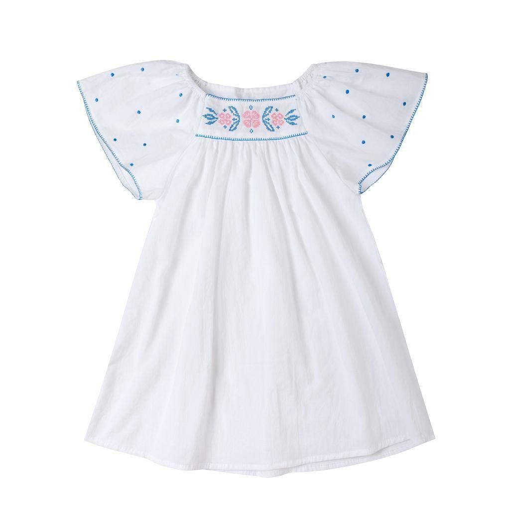 <img class='new_mark_img1' src='https://img.shop-pro.jp/img/new/icons21.gif' style='border:none;display:inline;margin:0px;padding:0px;width:auto;' />ڥ饹150%OFF KIDSAGOGO dahlia dress(white blue)18m