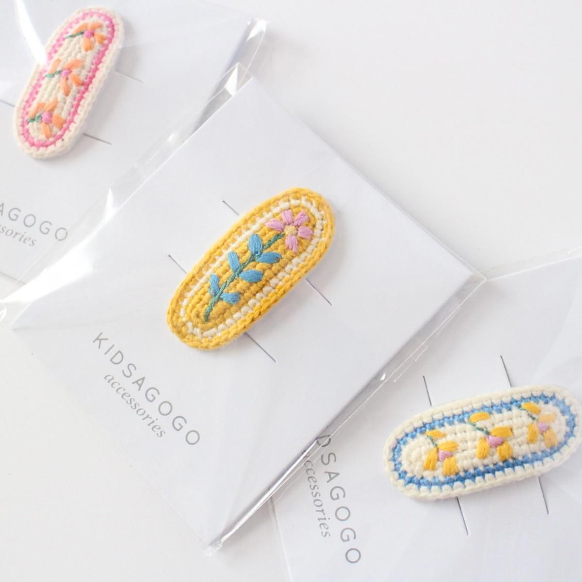 <img class='new_mark_img1' src='https://img.shop-pro.jp/img/new/icons21.gif' style='border:none;display:inline;margin:0px;padding:0px;width:auto;' />50%OFF KIDSAGOGO crochet embroidered hair clip 1pc