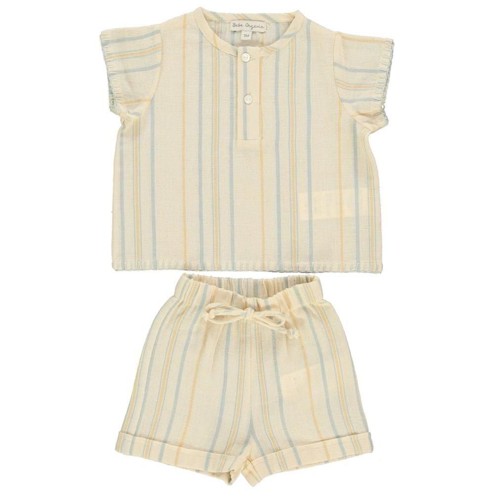 <img class='new_mark_img1' src='https://img.shop-pro.jp/img/new/icons21.gif' style='border:none;display:inline;margin:0px;padding:0px;width:auto;' />50%OFF Bebe Organic Luis Baby Set(Summer Stripe)