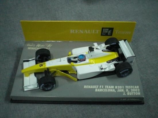 PMA ミニチャンプス 1/43 2002年 ルノー F1 チーム B201 テストカー J・バトン ＃15 - THE PALACE