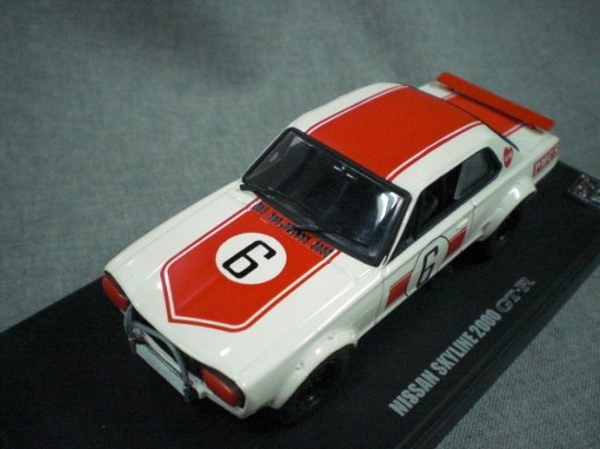 京商 Museum Collection 1/43 ニッサン スカイライン 2000GT-R レーシング（レッド）＃6 - THE PALACE