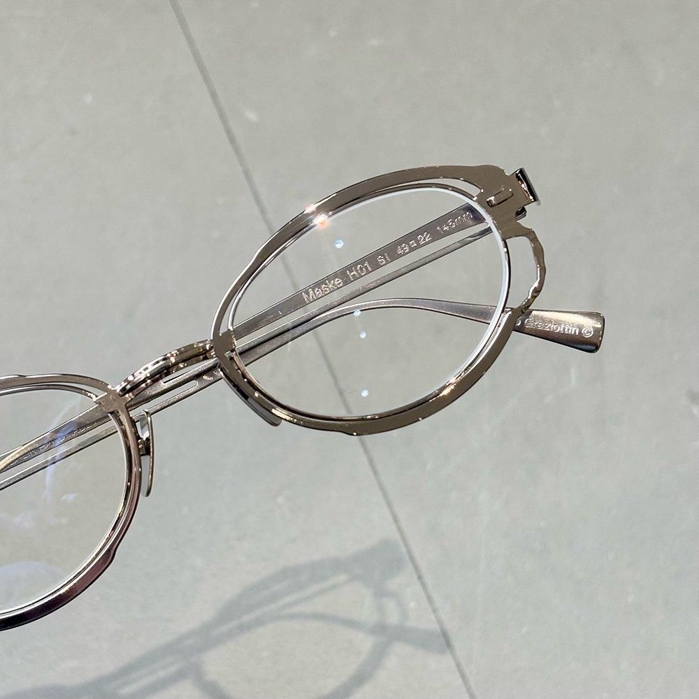 KUBORAUM クボラム H01 オーバルフレーム シルバー サングラス KUBORAUM クボラム H01 オーバルフレーム シルバー サングラス