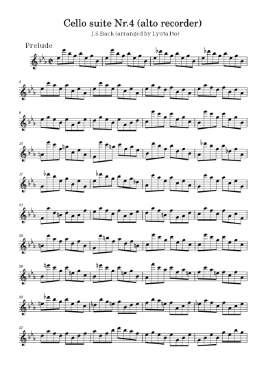 無伴奏チェロ組曲第四番 J.S.Bach's Cello suite No.4 for alto 