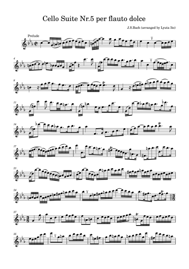無伴奏チェロ組曲第五番 J.S.Bach's Cello suite No.5 for alto 