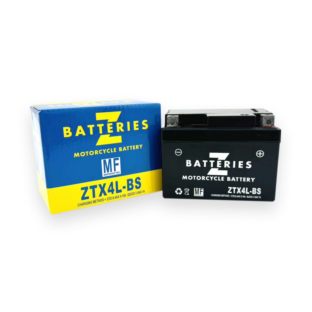 ZBATTERIES（Zバッテリー）ZTX4L-BS（YTX4L-BS互換）ハイパフォーマンス メンテナンスフリー AGM バイクバッテリー - バイク パーツコム