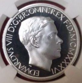 動画あり】1936 イギリス クラウン銀貨 エドワード8世 NGC PR68 ウルトラカメオ 英国 アンティークコイン ファンタジークラウン -  シマダコイン