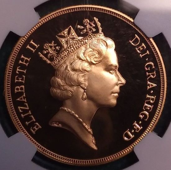 1985 イギリス エリザベス女王 5ポンド 金貨 英国 NGC PF70UC 最高鑑定 