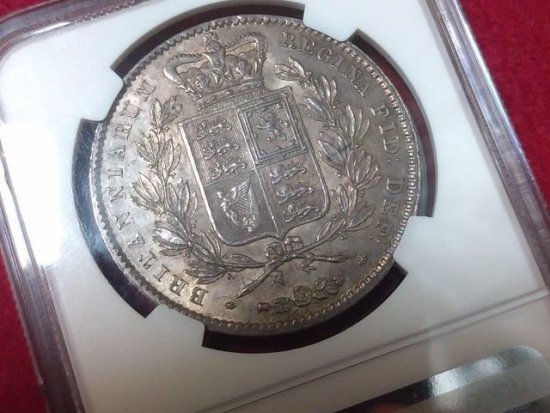 動画有り】1845 イギリス クラウン銀貨 ヴィクトリア女王 英国 MS61 Crown Silver Coin Queen Victoria of  Great Britain - シマダコイン