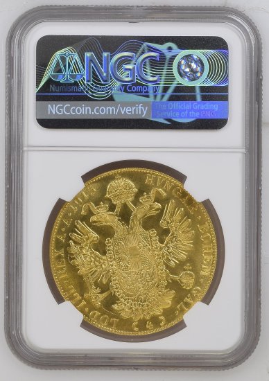 動画あり】1915年 オーストリア 4ダカット 金貨 フランツ・ヨーゼフ リストライク NGC MS66 - シマダコイン