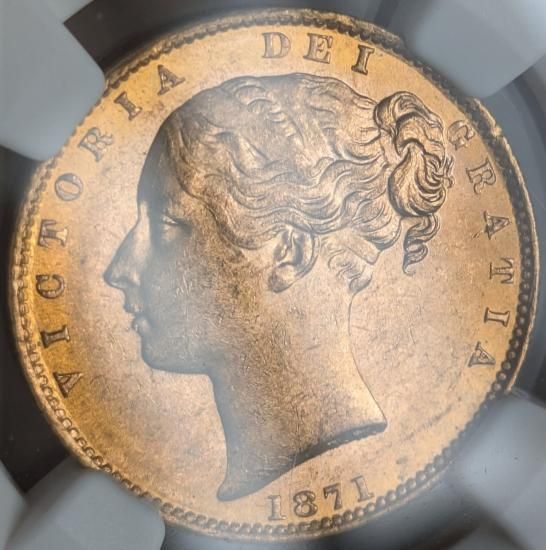 動画あり】1871 イギリス ヴィクトリア女王 ソブリン金貨 NGC MS63 Die30 英国 ビクトリア アンティークコイン - シマダコイン