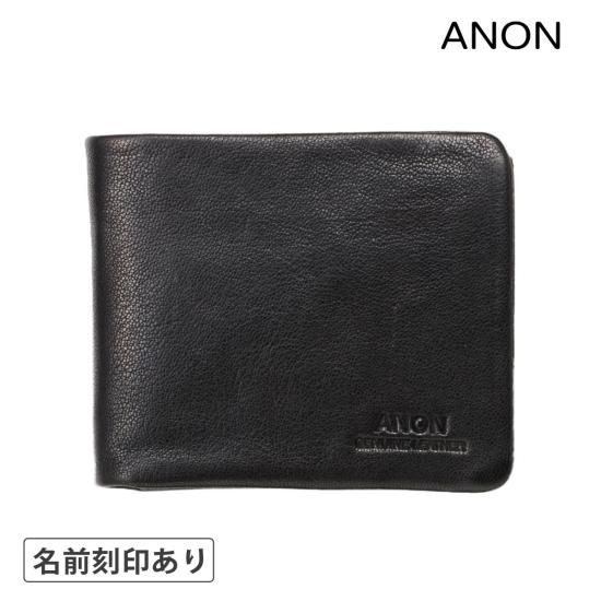 ANON ゴートレザー・二つ折り財布 名前刻印あり ／STANDARD WARDROBE