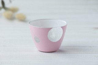 ミニグラス　ライトピンク × ホワイト ／ サークルの商品画像