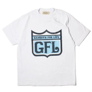 GFL Logo Print Tee WHITE/NAVY-SKY BLUE (M3XL)