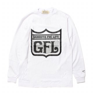 GFL Logo Print  L/S Tee WHITE/BLACK-SILVER (M2XL)