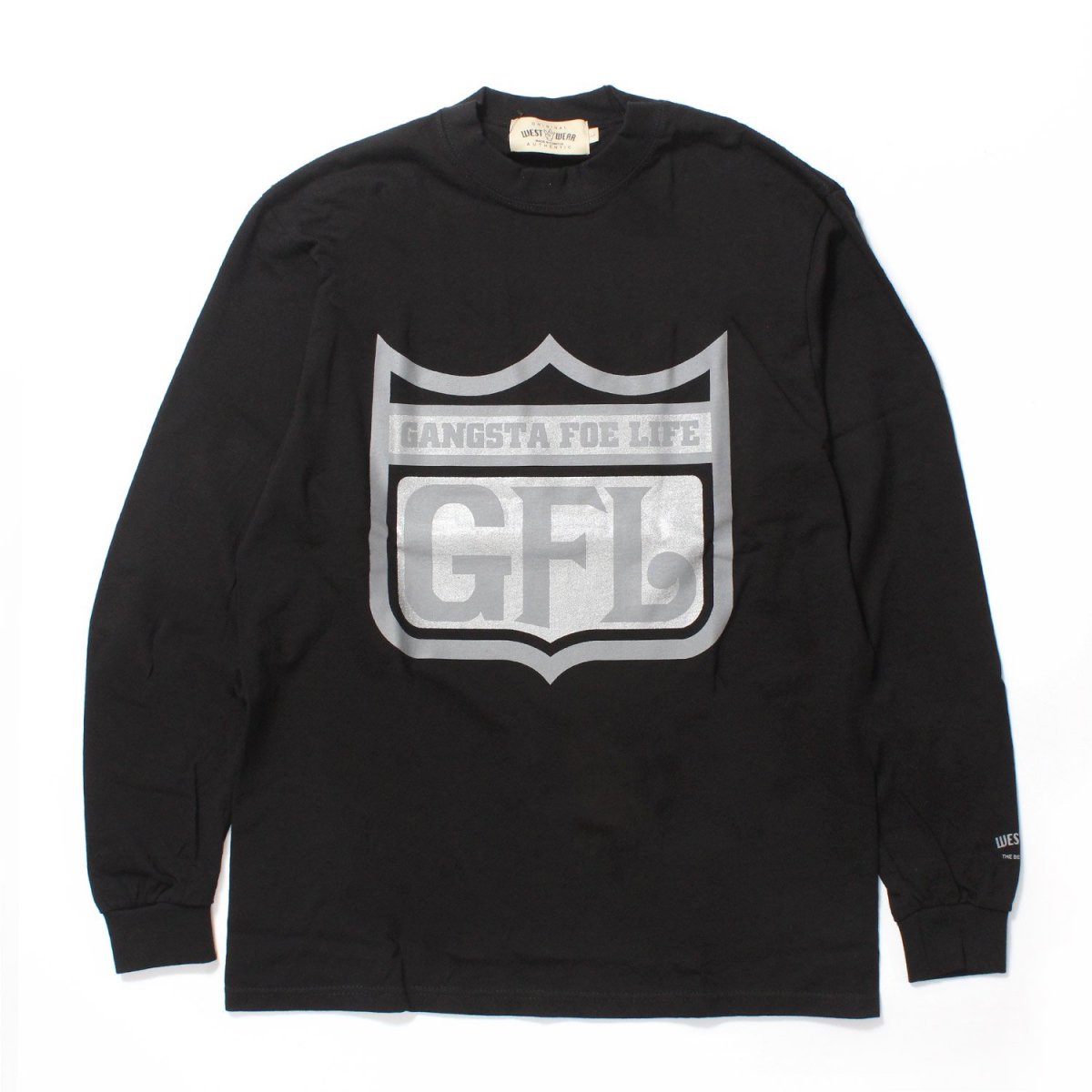 GFL Logo Print L/S Tee BLACK/CHARCOAL-SILVER (M～2XLサイズ) - westwear