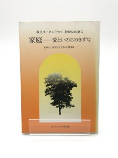 教皇ヨハネ・パウロ二世使徒的勧告 家庭ー愛といのちのきずな 出版社:カトリック中央協議会
