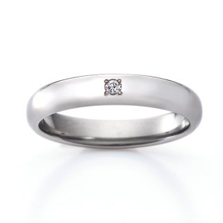 Royal Marriage Ring (RMA100FTR) titanium wedding ring with a diamond 0.03ct for men