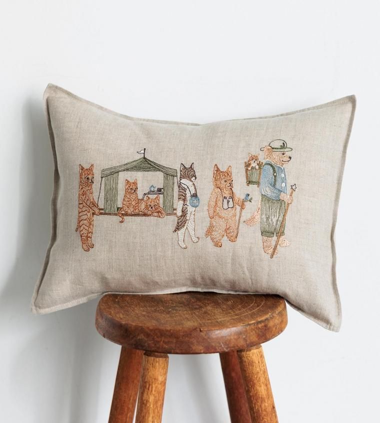 TITANIC　麻袋風　デザイン　クッション mr-4545-h_01.jpg