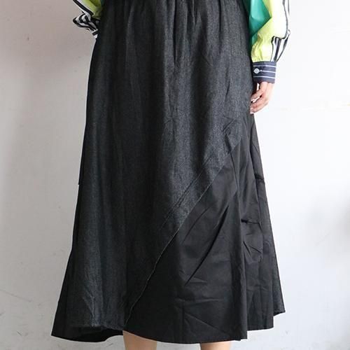 異素材切替え変形デニムスカート｜toco toco（トコトコ） ONLINE SHOP