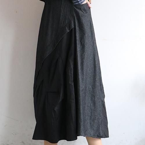 ドルガバ　デニム　コーデュロイ　切り替し　スカート　異素材 188065782_o19.jpg?