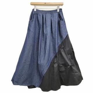 異素材切替え変形デニムスカート｜toco toco（トコトコ） ONLINE SHOP