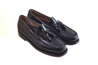 G.H.BASS LARKIN BLACK LEATHER/LEATHER SOLE