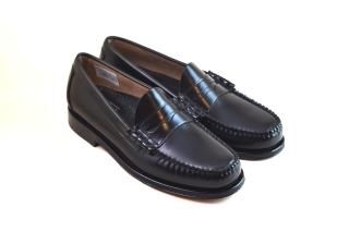 G.H.BASS LARSON BLACK LEATHER/LEATHER SOLE