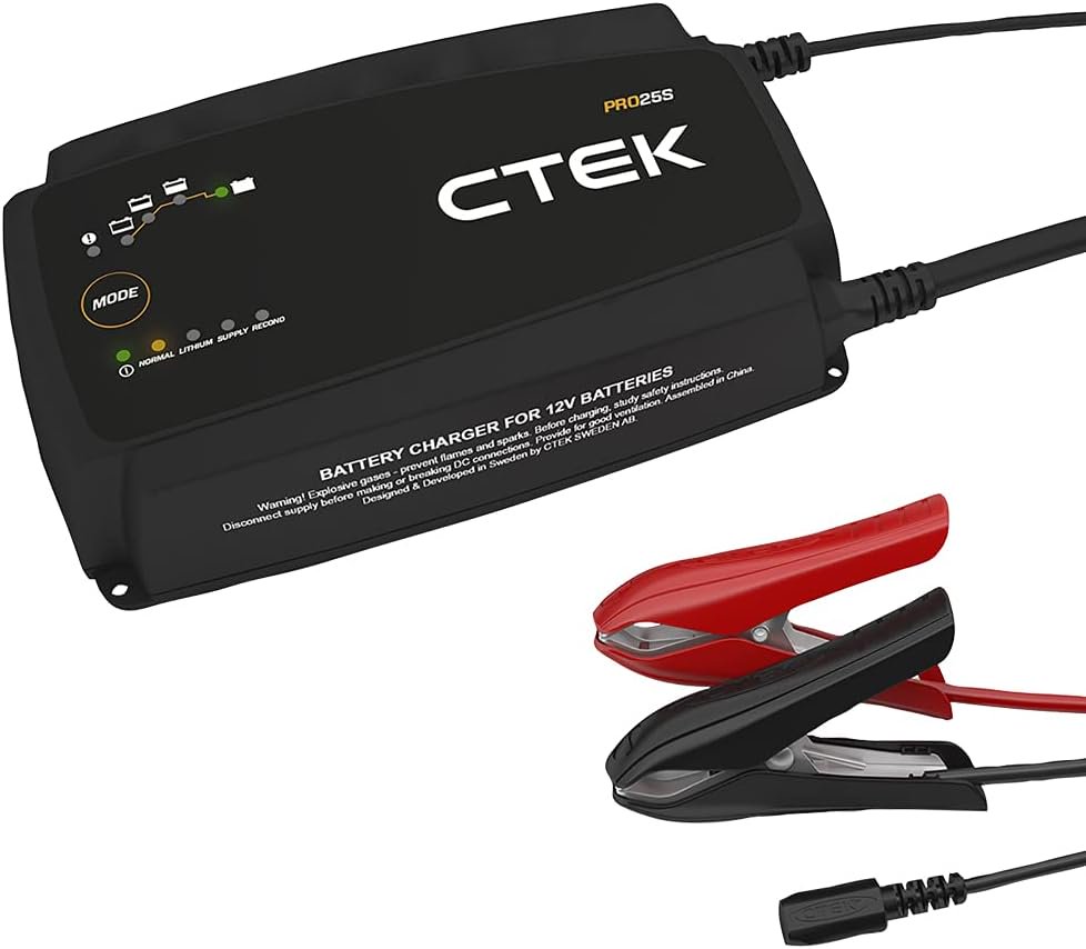 CTEK(シーテック)CTEK PRO25S JP 12Vリン酸鉄  リチウムバッテリー（Li-FePO4、Li-Fe、Li-iron、LFP）の充電に対応 | 高速充電 | 車載充電 - WHOLESALE/JAPAN