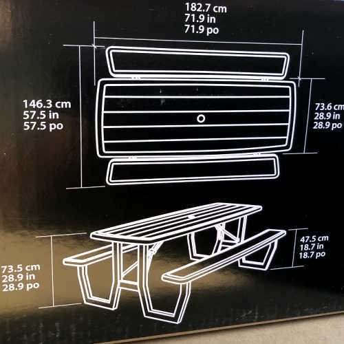 コストコ商品再販専門店】LIFETIME Frame Picnic Table 6-Footフレーム ピクニックテーブル ライフタイム折りたたみ 防水  テーブル - ホールセールジャパン（新Costcost21・年会費無料のコストコ大型商品・人気商品専門店）