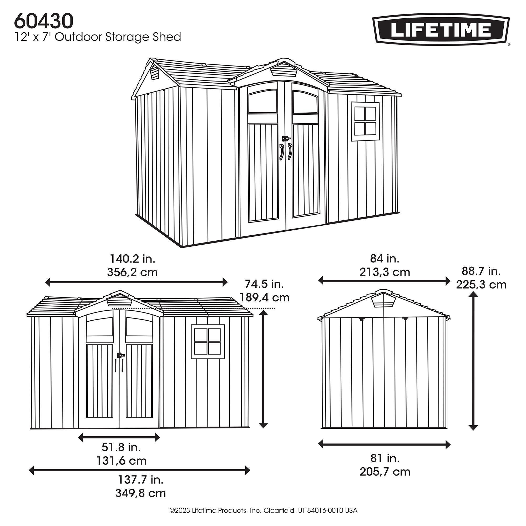 【再販専門】LIFETIME 12 x 7 フィート 屋外物置 | コストコ商品 - ホールセールジャパン（新Costcost21・コストコ商品再販店）