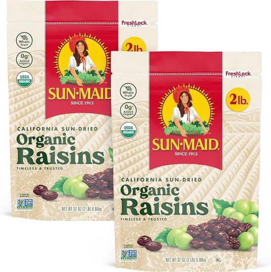 ̵(졦̳ƻΥ) Sun Maid Organic Raisins, 64 Ounceξʲ